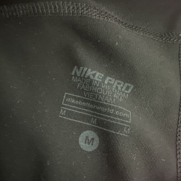 Nike Pro Capri Leggings Yoga Pants Dri-Fit Women's Medium Gym Black Pink - Picture 5 of 7